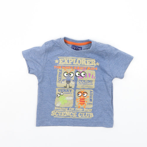 Minoti Baby Blue   Basic T-Shirt Size 6-9 Months
