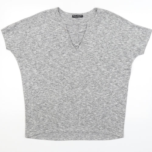 Select Womens Grey   Basic T-Shirt Size 12