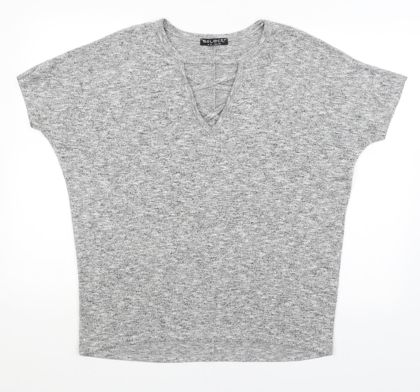 Select Womens Grey   Basic T-Shirt Size 12