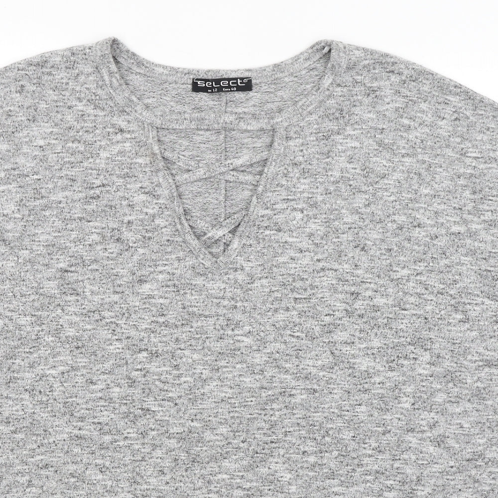 Select Womens Grey   Basic T-Shirt Size 12