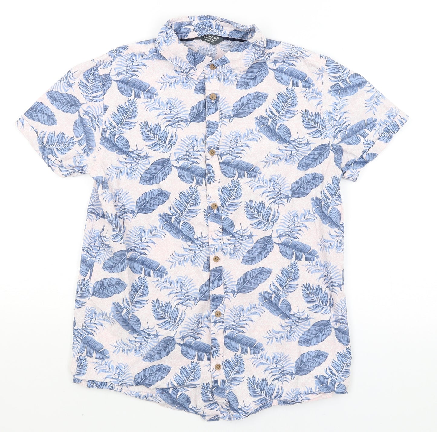 Primark Boys Blue Floral  Basic Button-Up Size 13-14 Years