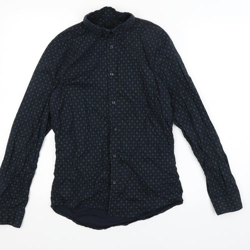 H&M Mens Blue    Button-Up Size XS