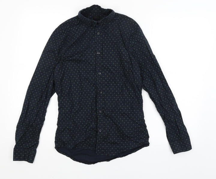 H&M Mens Blue    Button-Up Size XS