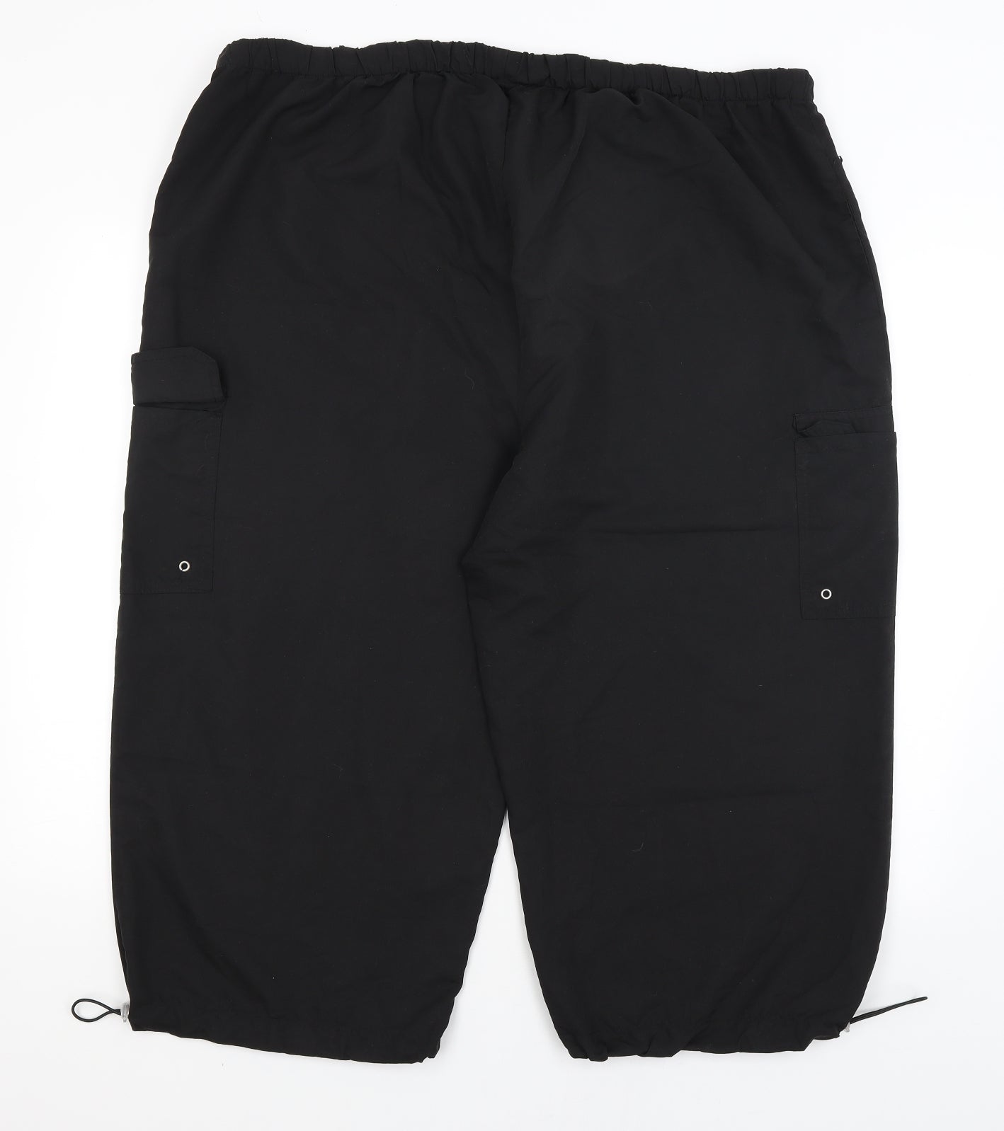 Yours Womens Black   Cropped Trousers Size 24 L20 in