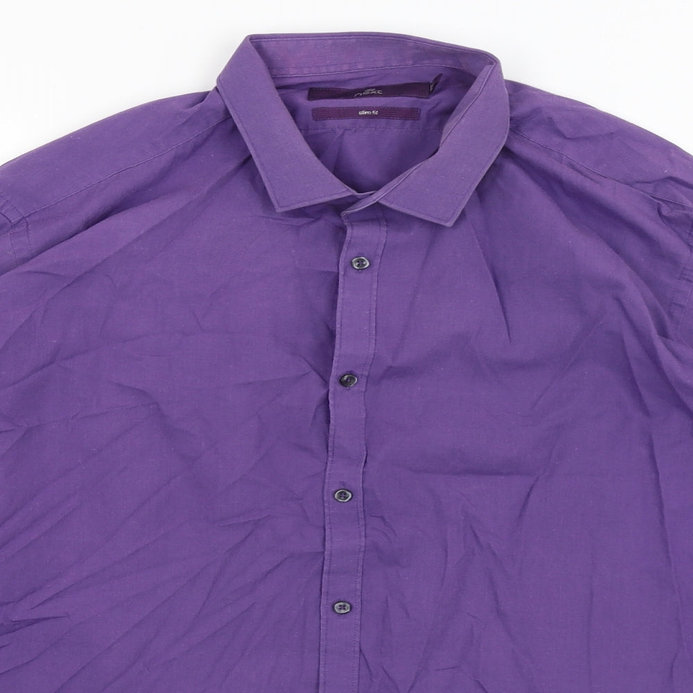 NEXT Mens Purple    Dress Shirt Size 17
