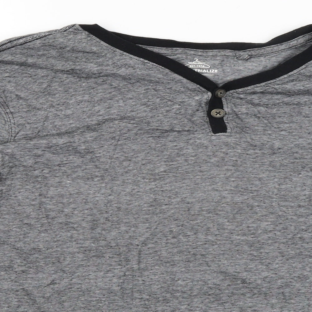 Industrialize Mens Grey    T-Shirt Size L