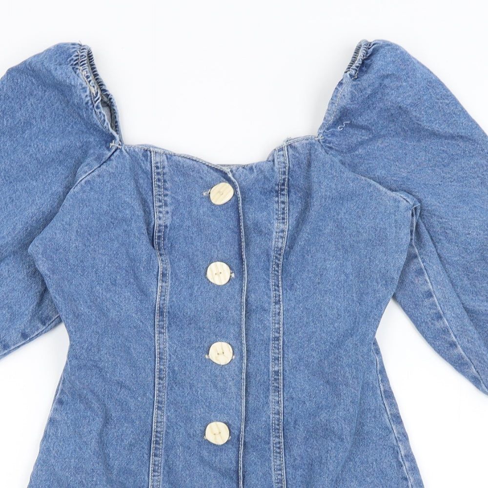 Denim Co Womens Blue   Shirt Dress  Size 6