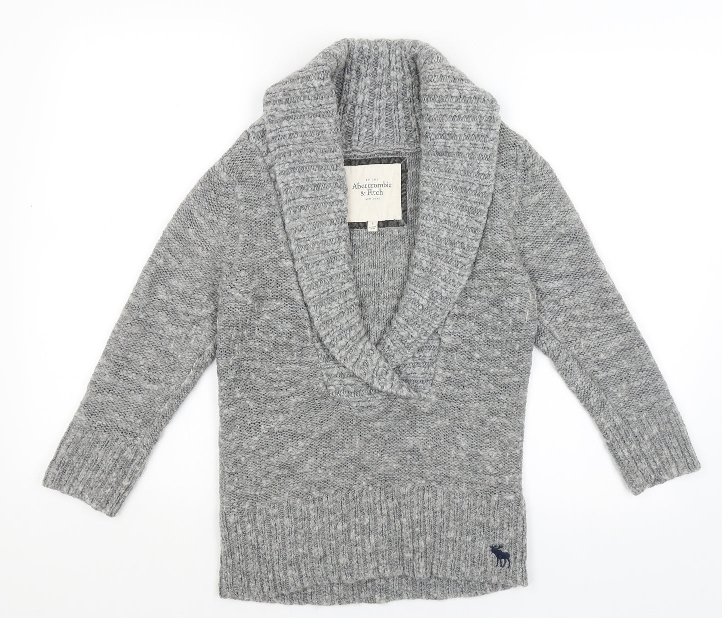 Abercrombie & Fitch Mens Grey   Henley Jumper Size S