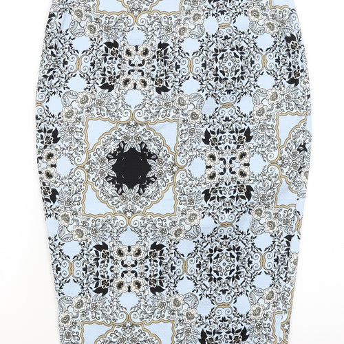 River Island Womens Blue Floral  Straight & Pencil Skirt Size 6