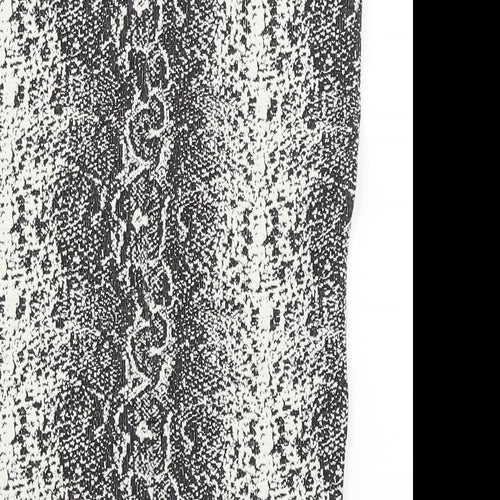 M&S Womens White Animal Print  Straight & Pencil Skirt Size 8