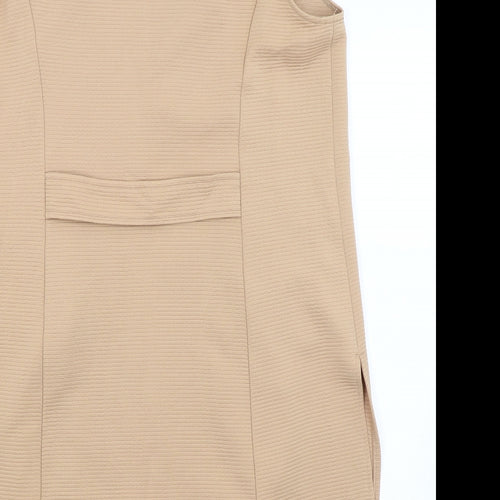 Peacocks Womens Beige   Wrap Jumper Size 16