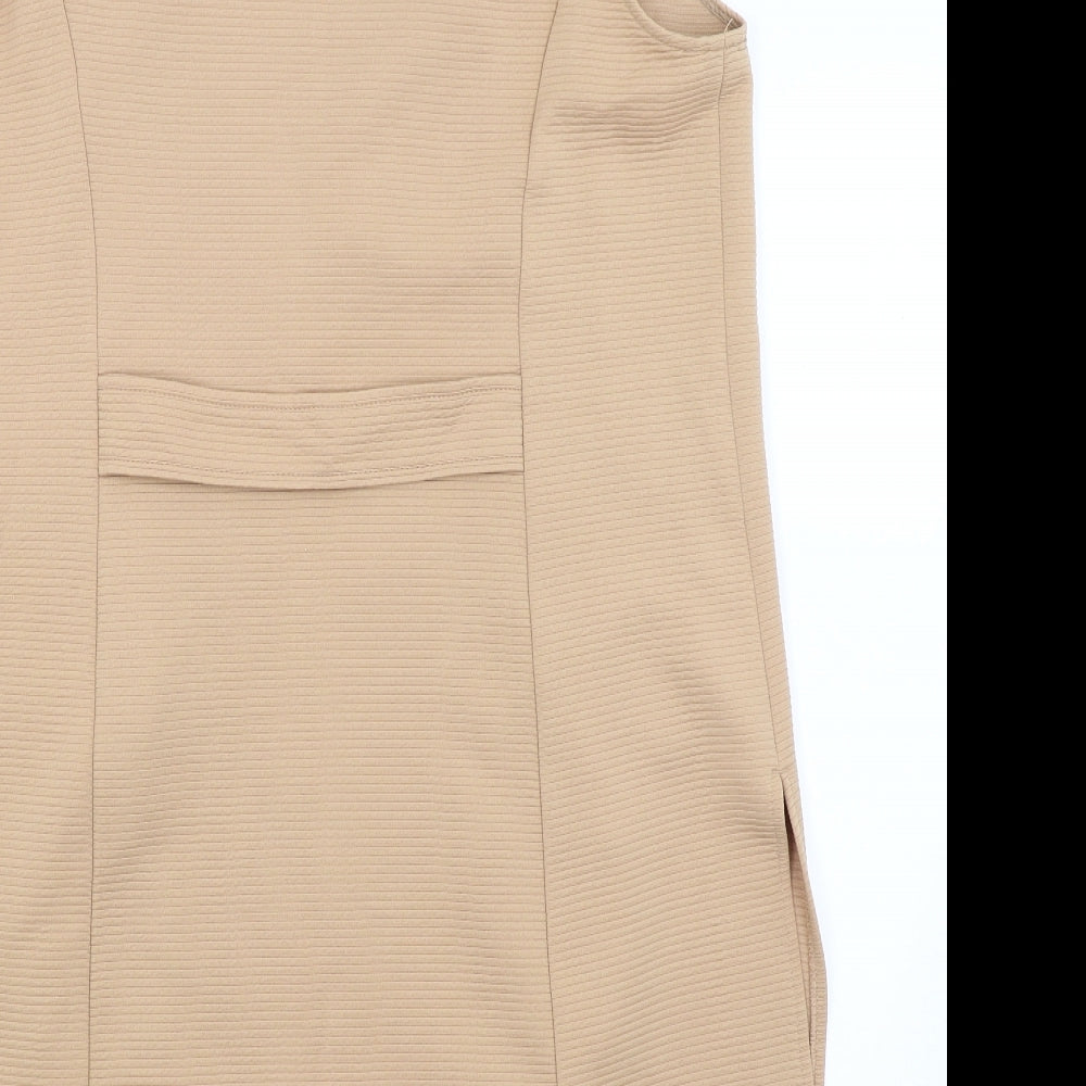 Peacocks Womens Beige   Wrap Jumper Size 16