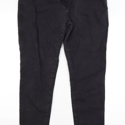 LJ Collection Womens Black   Skinny Jeans Size 16 L28 in