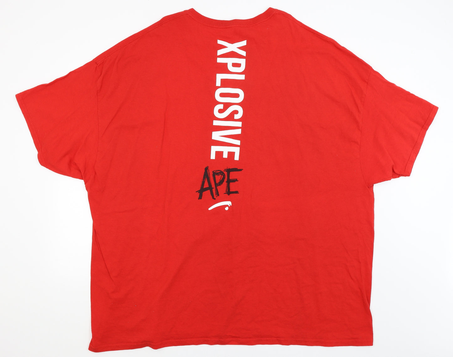 Preworn Mens Red    T-Shirt Size Big 5X  - Xplosive Ape
