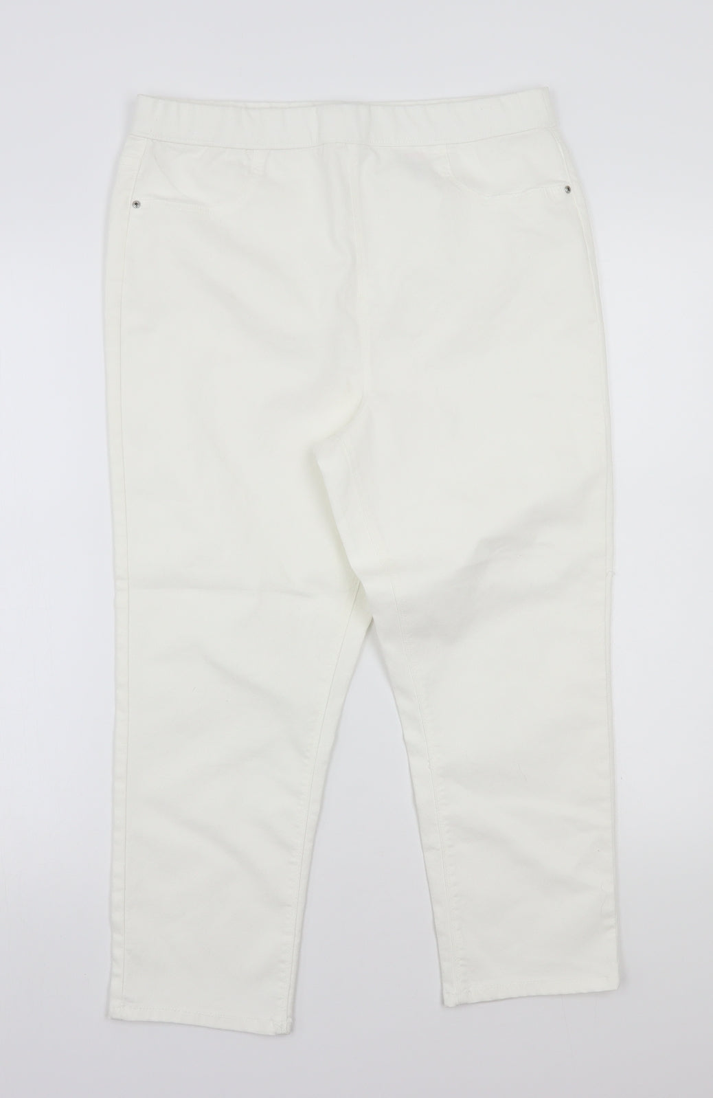 Payapa Womens White   Cropped Jeans Size 12