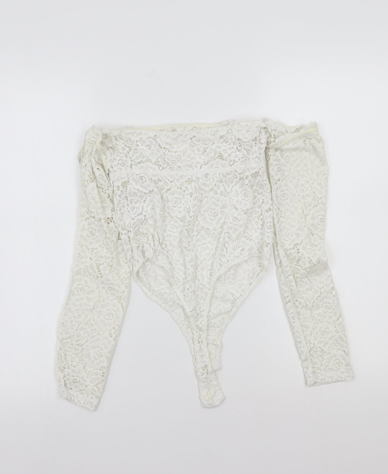 ASOS Womens White   Bodysuit One-Piece Size 12