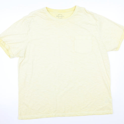 Peacocks Mens Yellow    T-Shirt Size XL