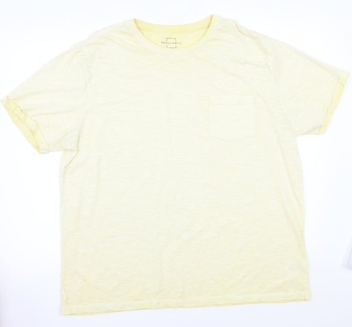 Peacocks Mens Yellow    T-Shirt Size XL