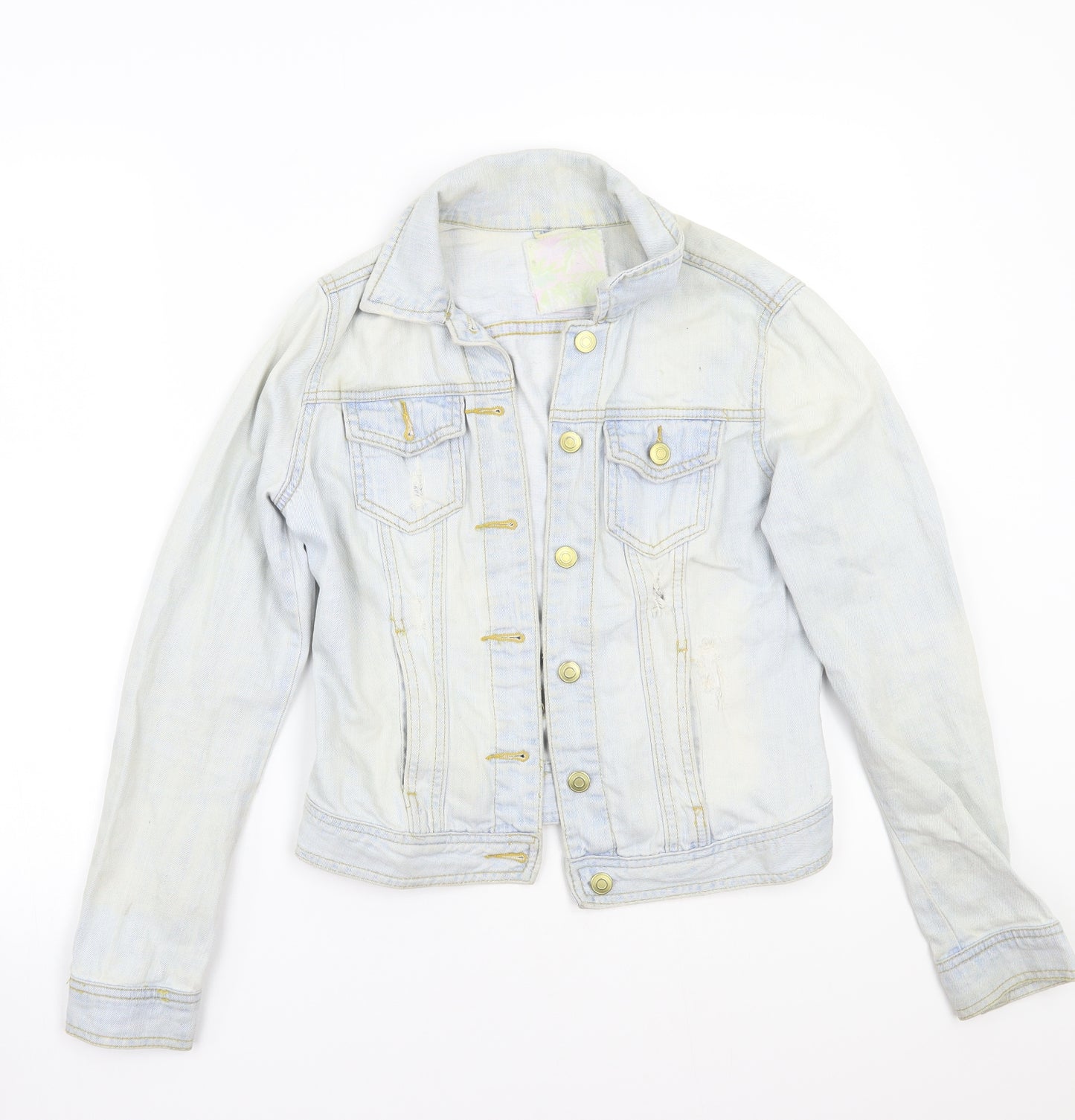 Denim & Co. Womens Blue   Jacket Coat Size 6