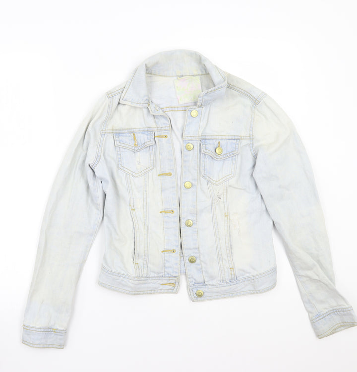 Denim & Co. Womens Blue   Jacket Coat Size 6