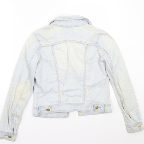 Denim & Co. Womens Blue   Jacket Coat Size 6