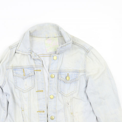 Denim & Co. Womens Blue   Jacket Coat Size 6