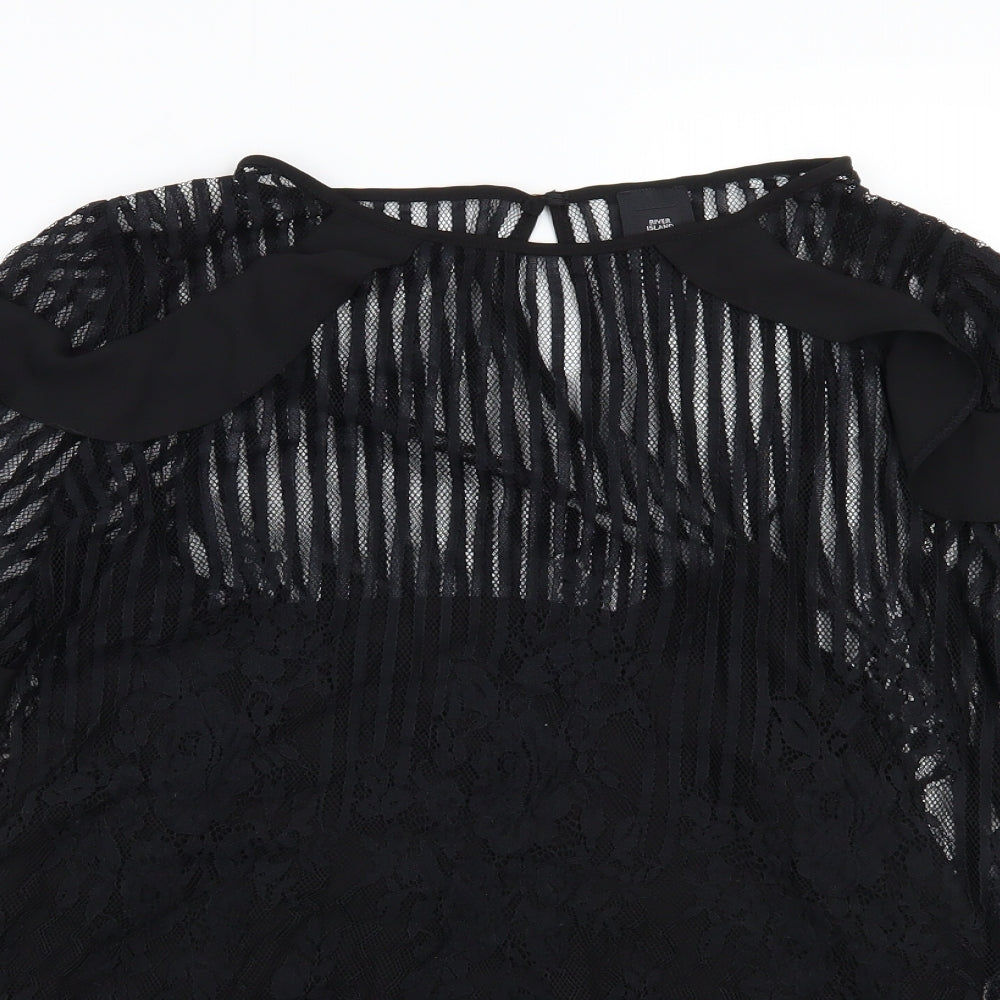 River Island Womens Black   Basic Blouse Size 16
