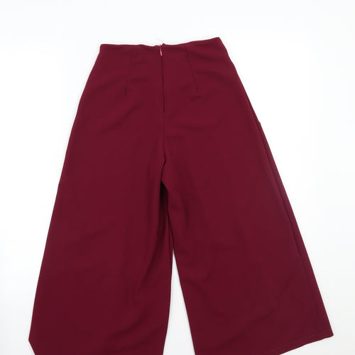 Boohoo Womens Purple   Cropped Trousers Size 8 L20 in