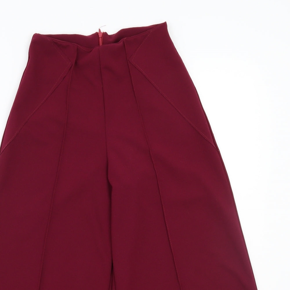 Boohoo Womens Purple   Cropped Trousers Size 8 L20 in