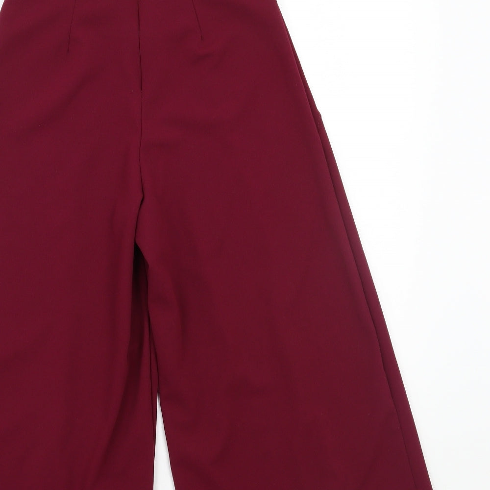 Boohoo Womens Purple   Cropped Trousers Size 8 L20 in
