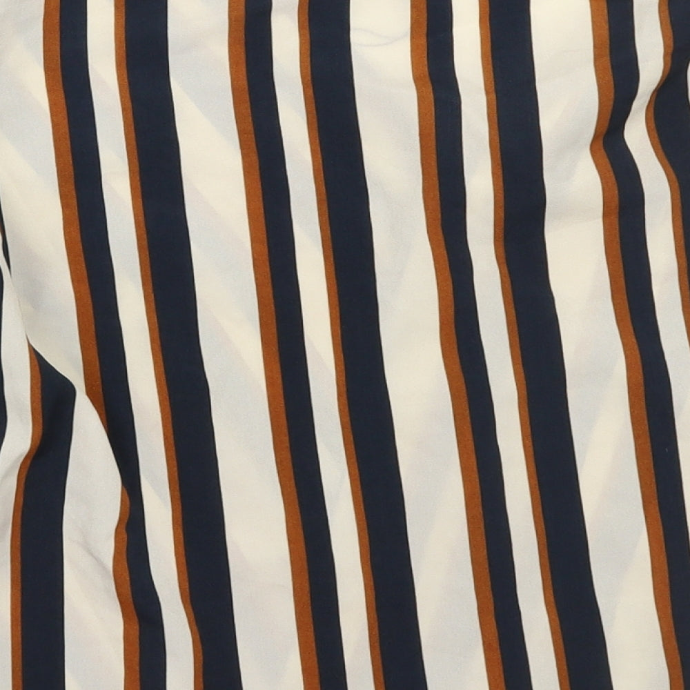 Pretty little thing Womens Beige Striped  Basic Blouse Size 6