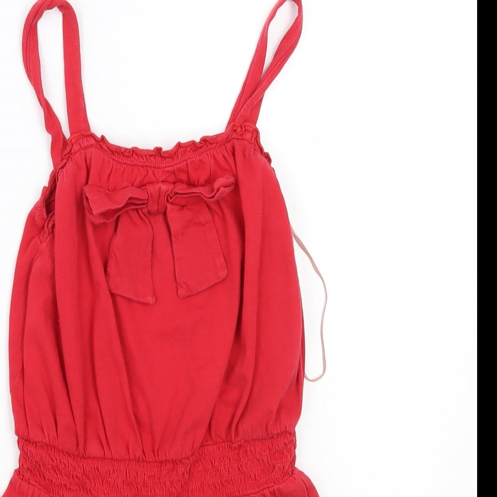 George Girls Red   Playsuit One-Piece Size 9-10 Years