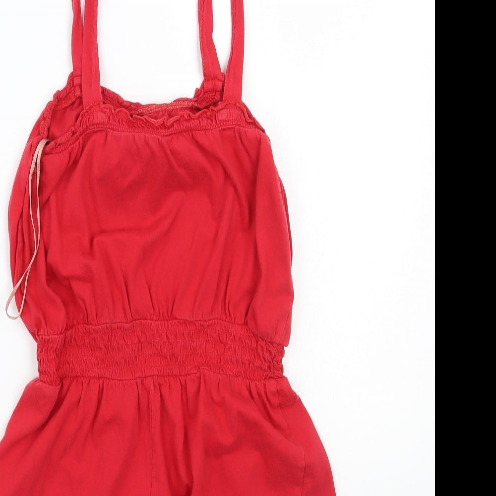 George Girls Red   Playsuit One-Piece Size 9-10 Years