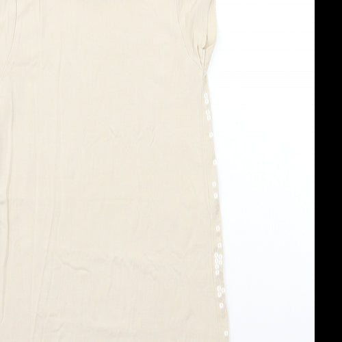 NEXT Girls Beige  Rayon Basic T-Shirt Size 4 Years
