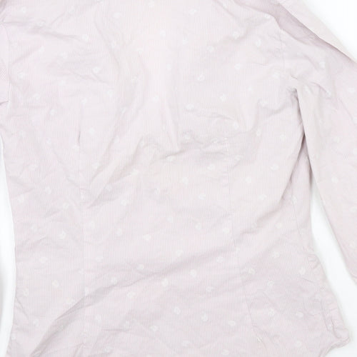 Zara Girls White Striped  Basic Blouse Size M