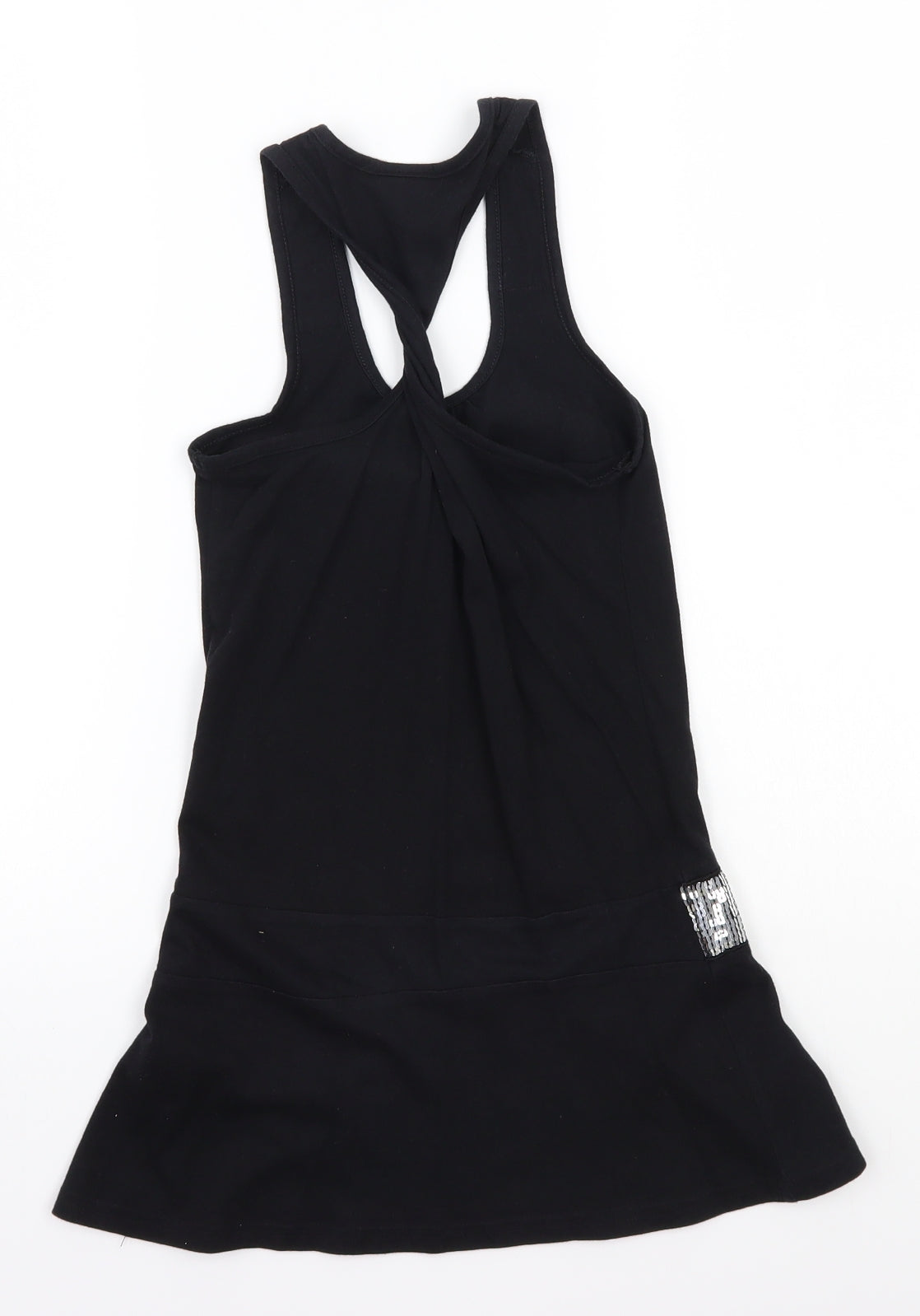 Hannah Montana Girls Black   Basic T-Shirt Size 8-9 Years