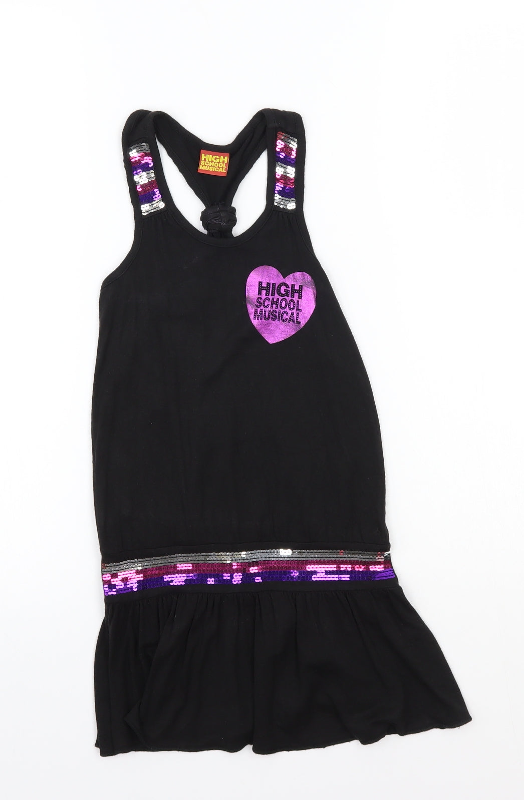 George Girls Black   Basic T-Shirt Size 4-5 Years