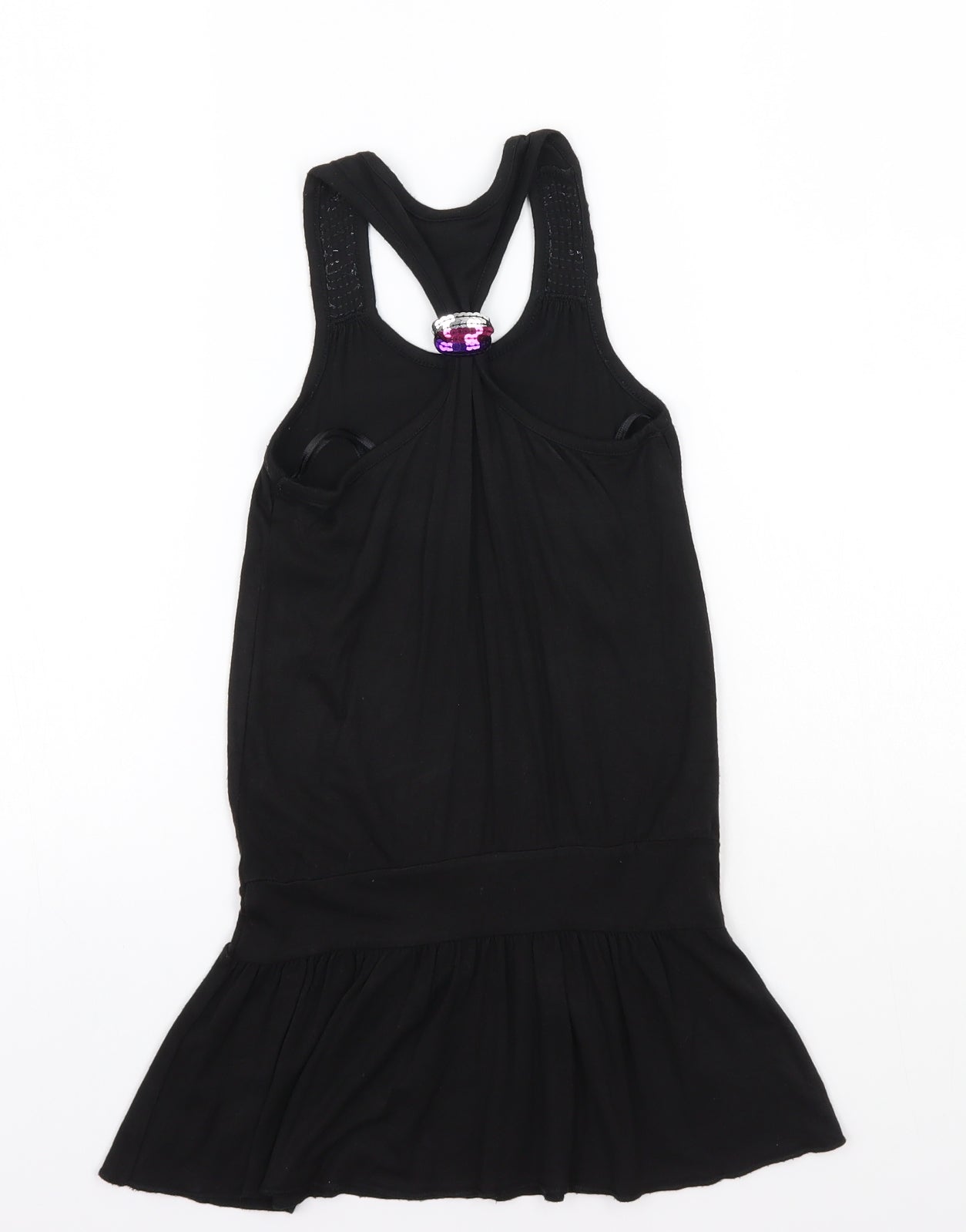 George Girls Black   Basic T-Shirt Size 4-5 Years