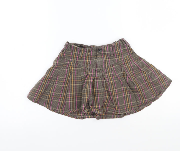 The Children's Place Girls Grey Check  A-Line Skirt Size 6 Years