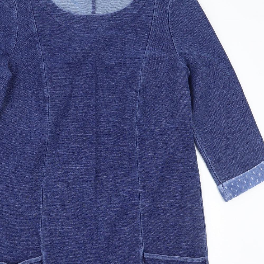The white stuff Womens Blue  Rayon A-Line  Size 14