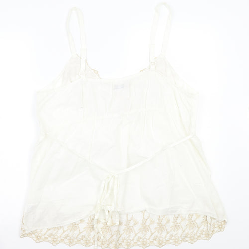 Cherokee Womens White   Basic Tank Size 20
