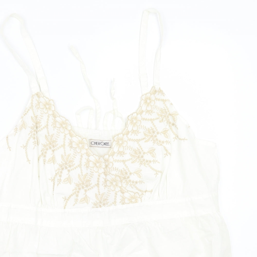 Cherokee Womens White   Basic Tank Size 20