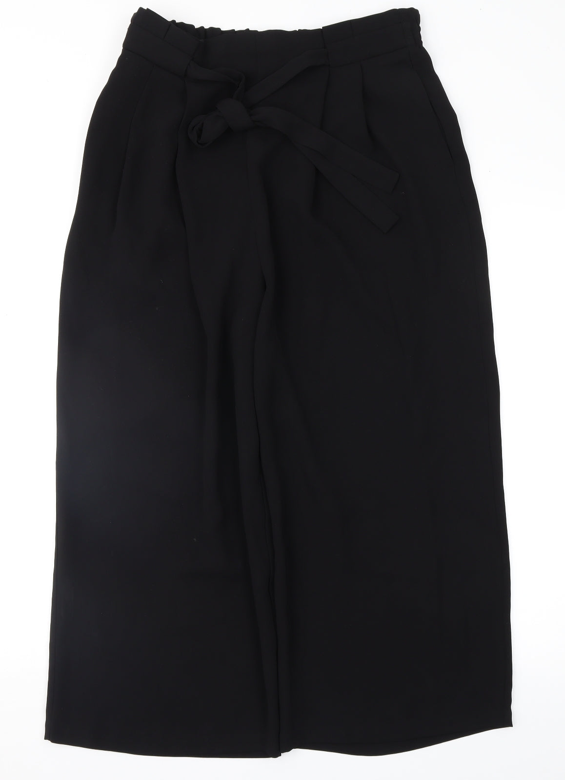 Zara Womens Black   Cropped Trousers Size L L22 in
