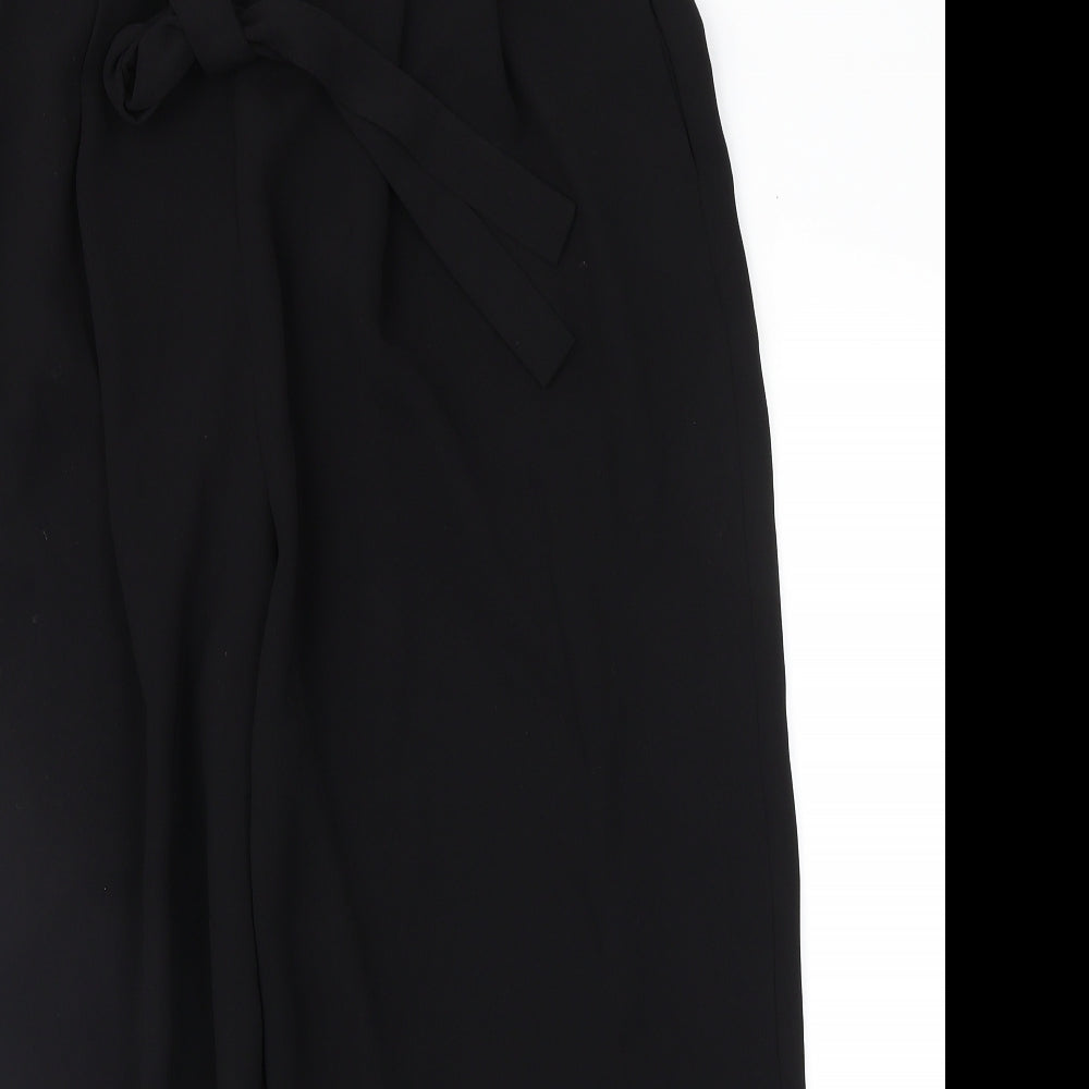 Zara Womens Black   Cropped Trousers Size L L22 in