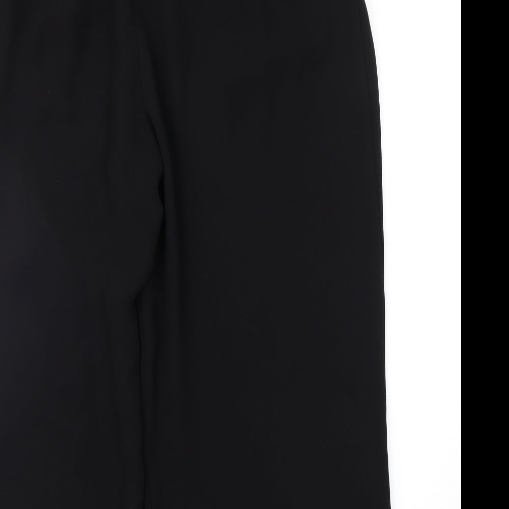 Zara Womens Black   Cropped Trousers Size L L22 in
