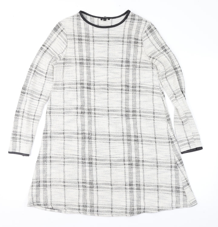 River Island Womens Grey Check  A-Line  Size 8