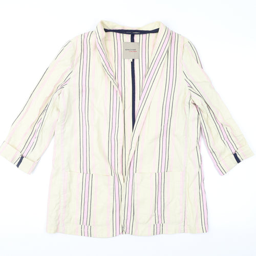 River Island Womens Beige Striped  Jacket  Size 6