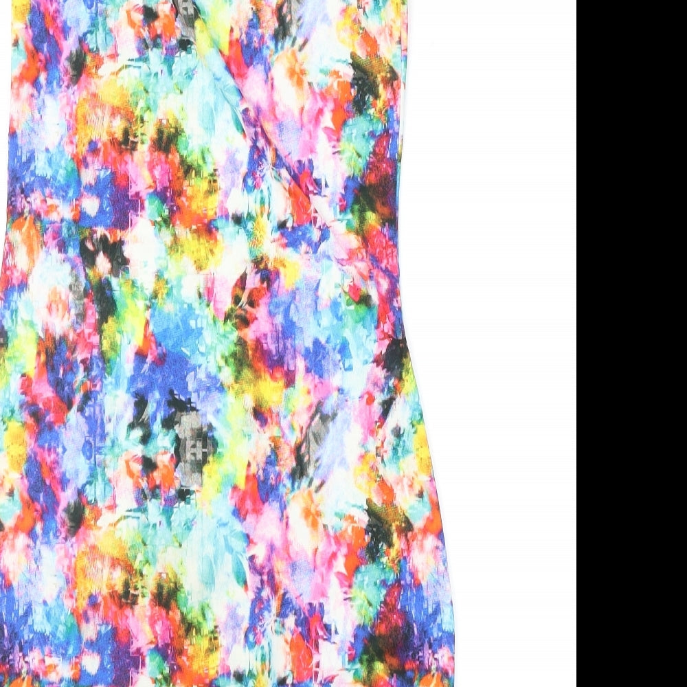 Love Label Womens Multicoloured Geometric  Sheath  Size 8
