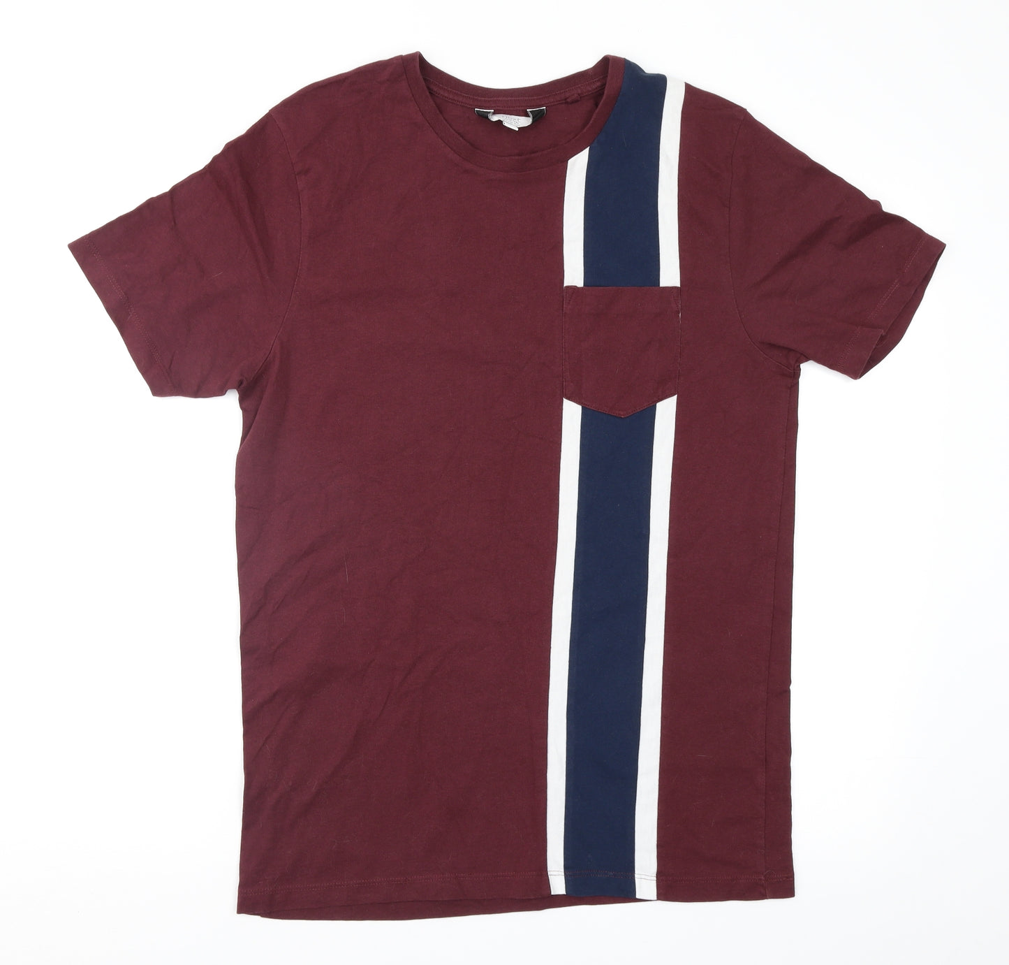 NEXT Mens Purple Colourblock   T-Shirt Size M