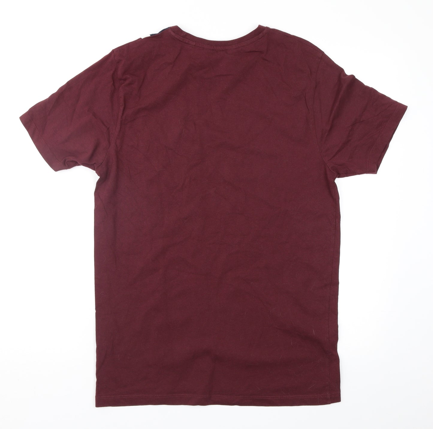 NEXT Mens Purple Colourblock   T-Shirt Size M